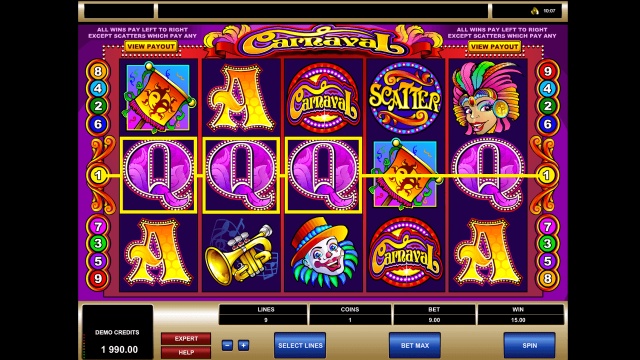 Игровой интерфейс Carnaval 5
